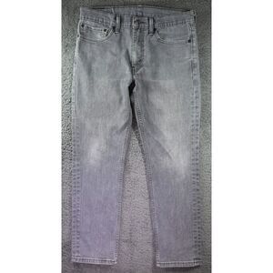 Levis 511 Jeans Mens 34x30 (32x28) Slim Straight Faded Black Red Tab Casual Work